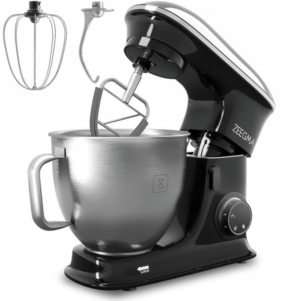 Тестомес міксер планетарний Zeegma PLANEET CHEF BLACK 2200 Вт