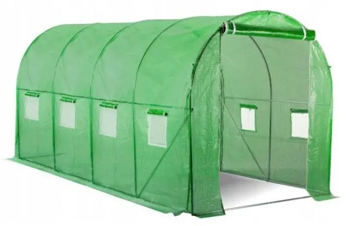Теплица садовая, парник Польша 2,5x4x2 м 4 секции зеленая 10м2