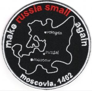 Шеврон PATCH ПАТРІОТMake Russia Small Again \ кол \ тк.чорна \ нарукавна емблема(2831)